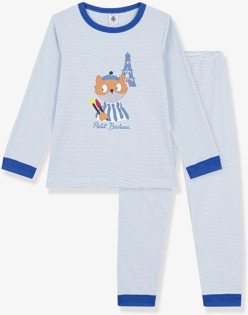 Pijama às riscas PETIT BATEAU azul