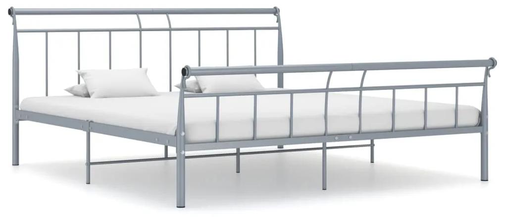 325050 vidaXL Estrutura de cama 200x200 cm metal cinzento
