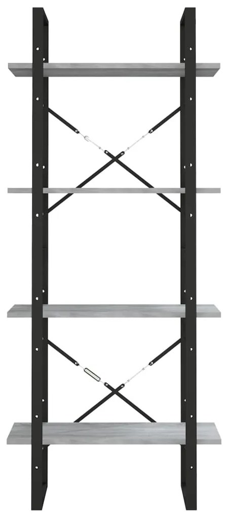 Estante 4 prateleir. 60x30x140cm derivado madeira cinza-cimento