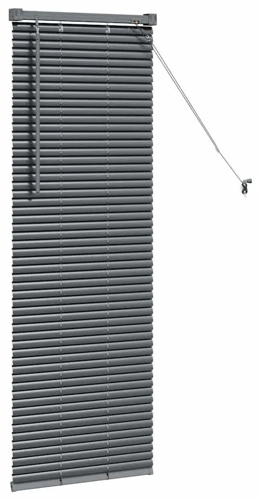 Persiana de Janela Cinzento-escuro 80 x 130 cm Alumínio