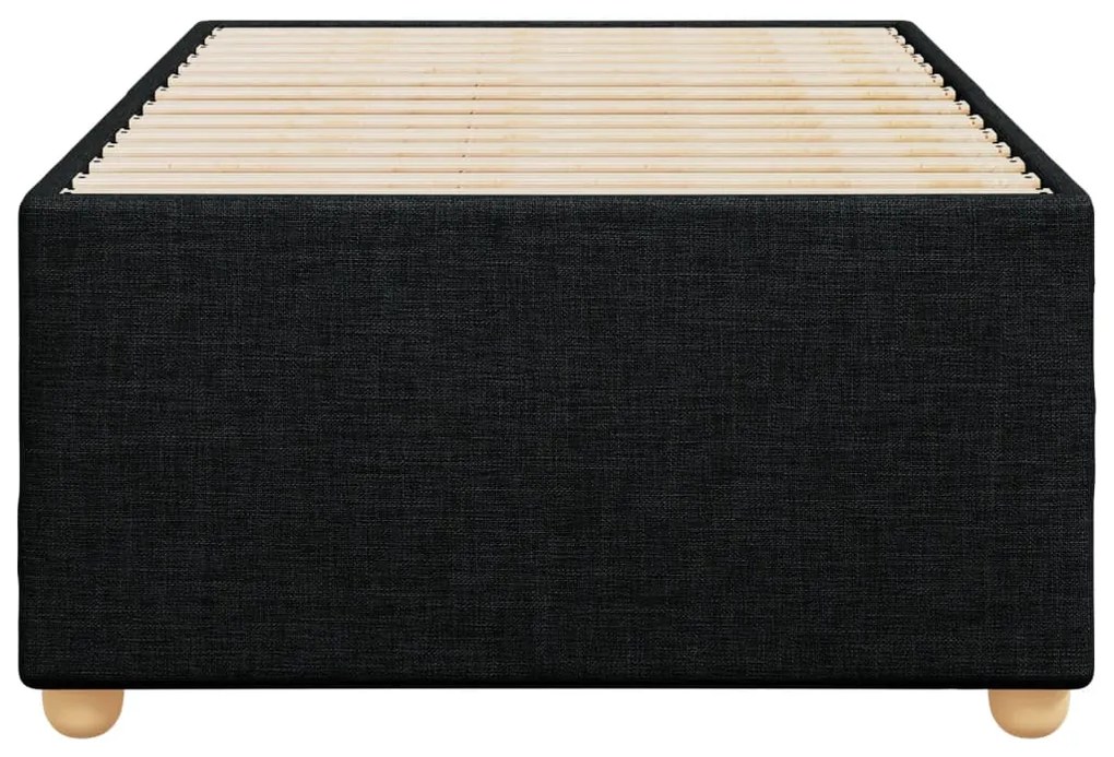 Estrutura de cama sem colchão 100x200 cm tecido preto