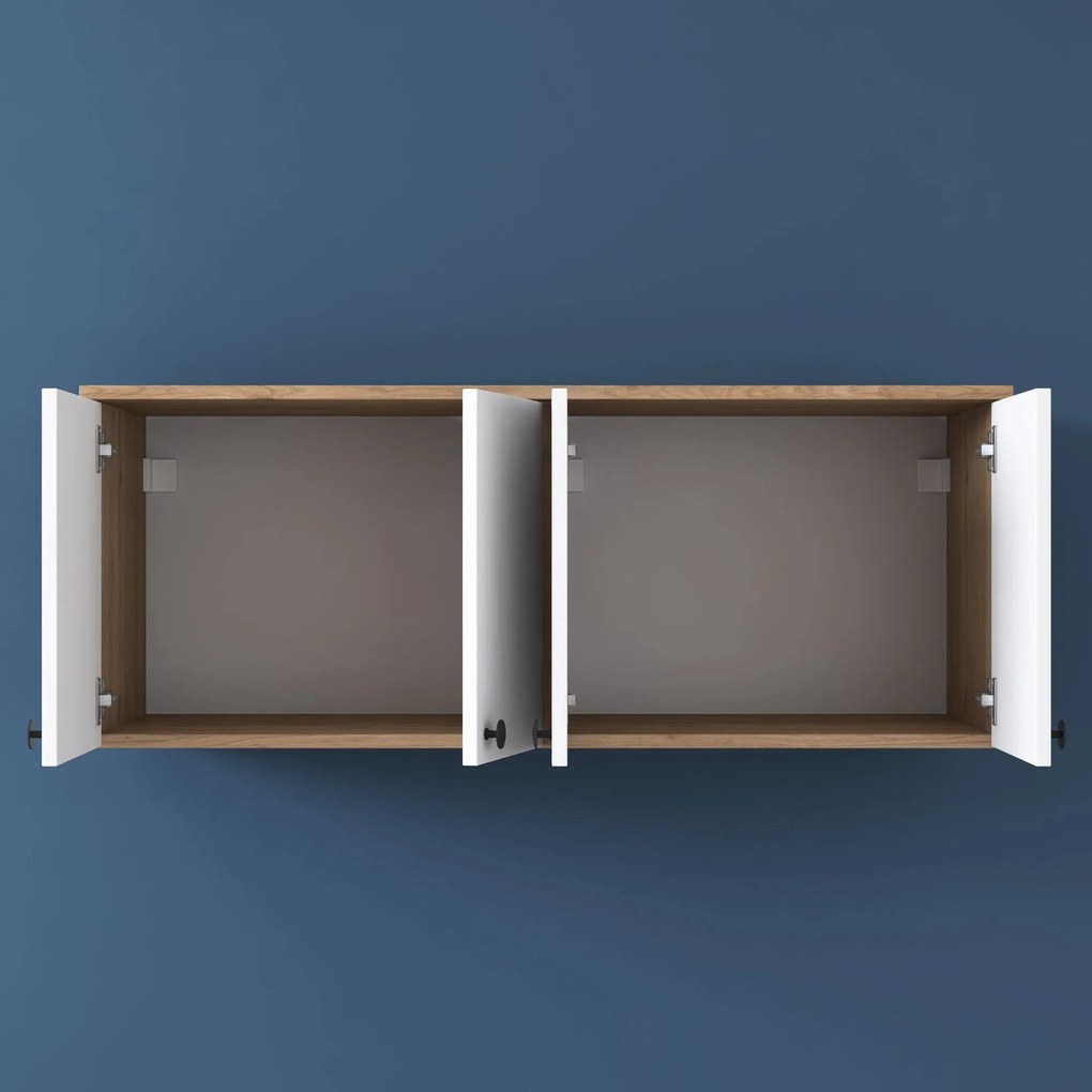 Armário Multiusos BA120 – Nogueira e Branco – 120x46,8x42,5 cm