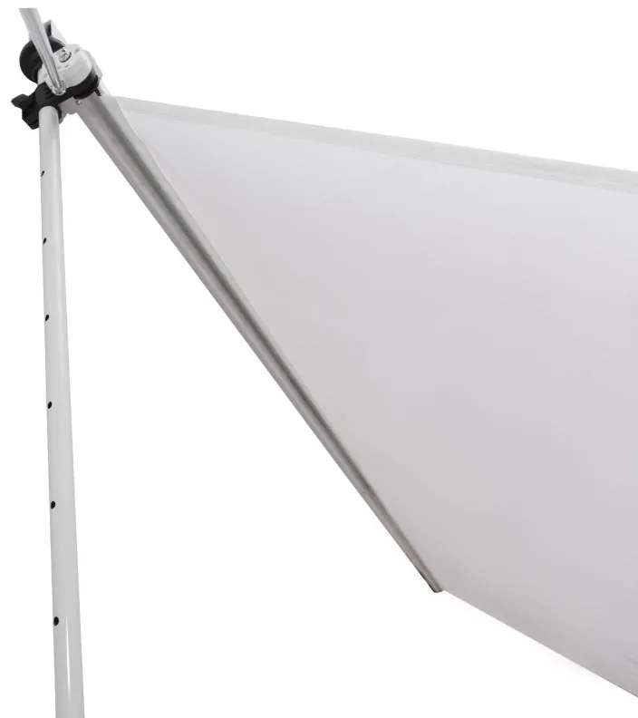 Toldo Portátil com Manivela e Altura Regulável - 3x1,5m - Branco