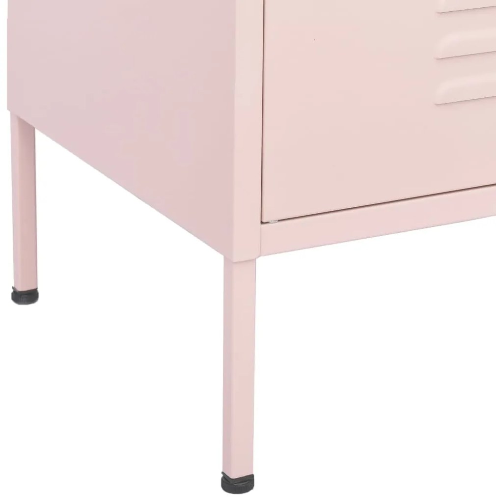 Armário de arrumação aço 80x35x101,5 cm rosa
