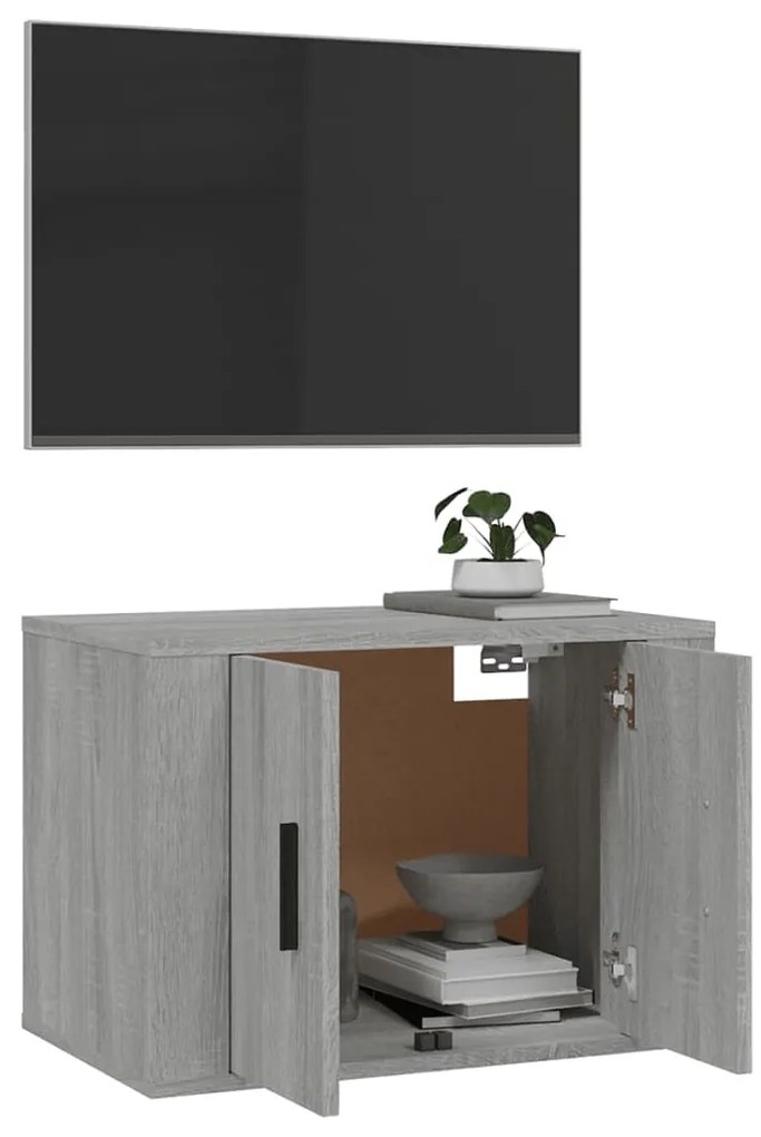 Móvel de TV para parede 57x34,5x40 cm cinzento sonoma