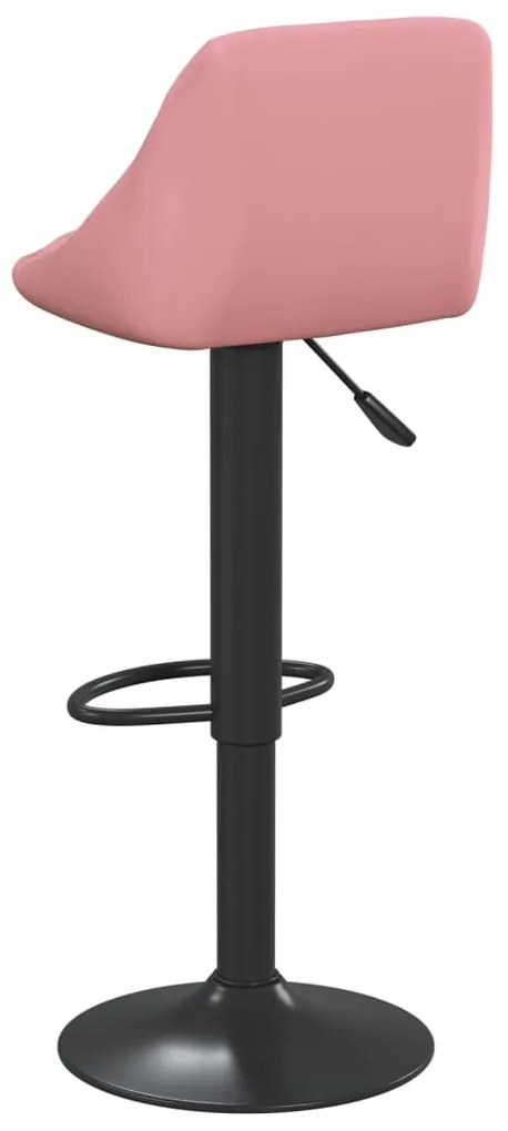 Bancos de bar 2 pcs veludo rosa