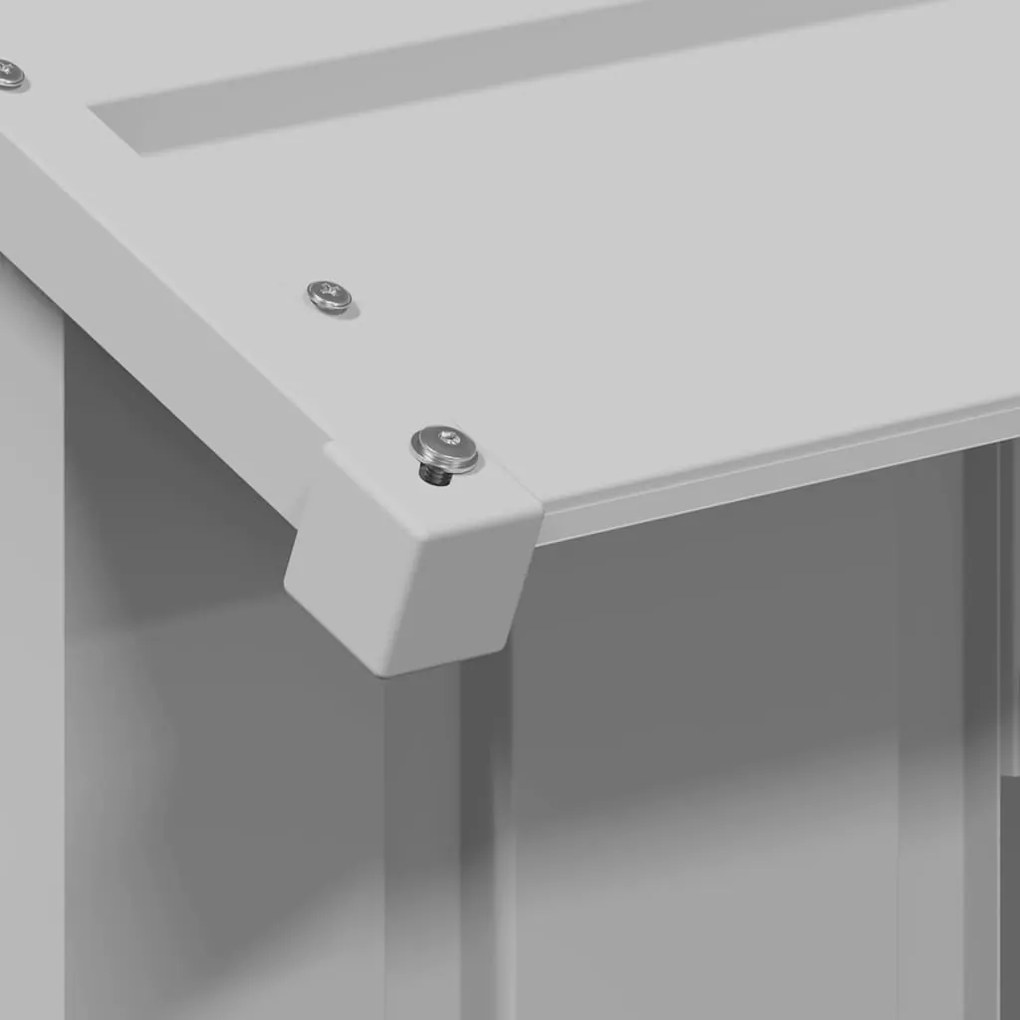 Casota para cães com telhado 83x130x85 cm aço galvanizado