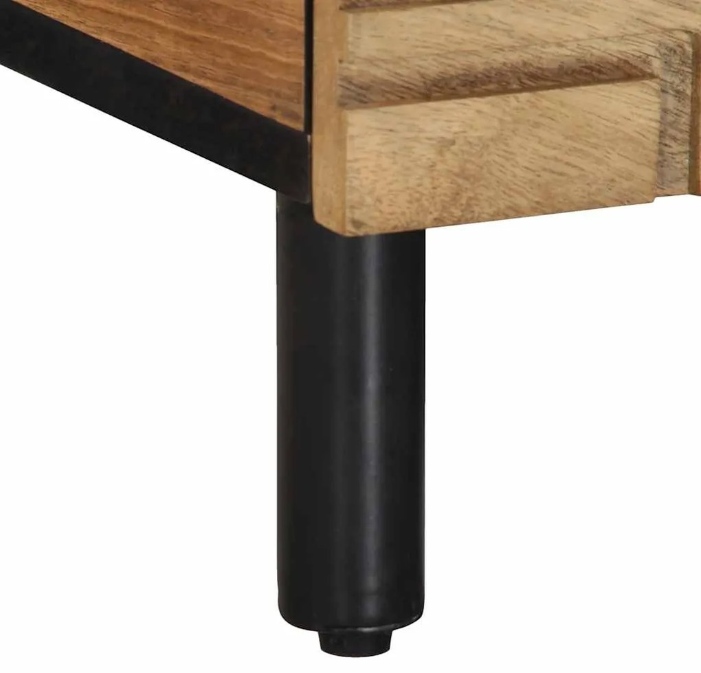 Mesa de centro castanho 80x50x40 cm madeira de mangueira maciça