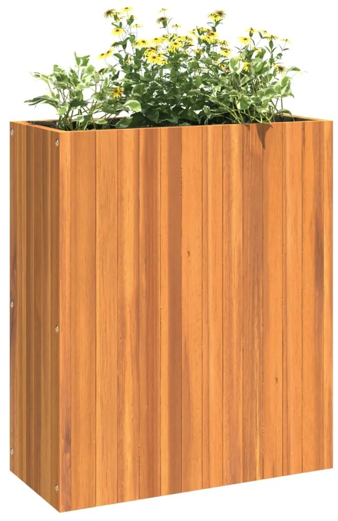 Vaso/floreira de jardim 59x27,5x70 cm madeira de acácia maciça