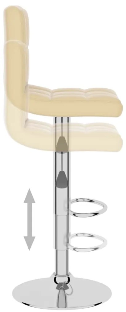 Banco de bar couro artificial cor creme