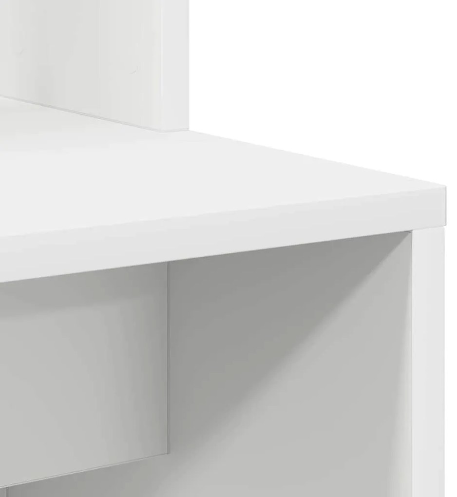 Mesa de Computador Branca Branca Madeira engenheirada Média