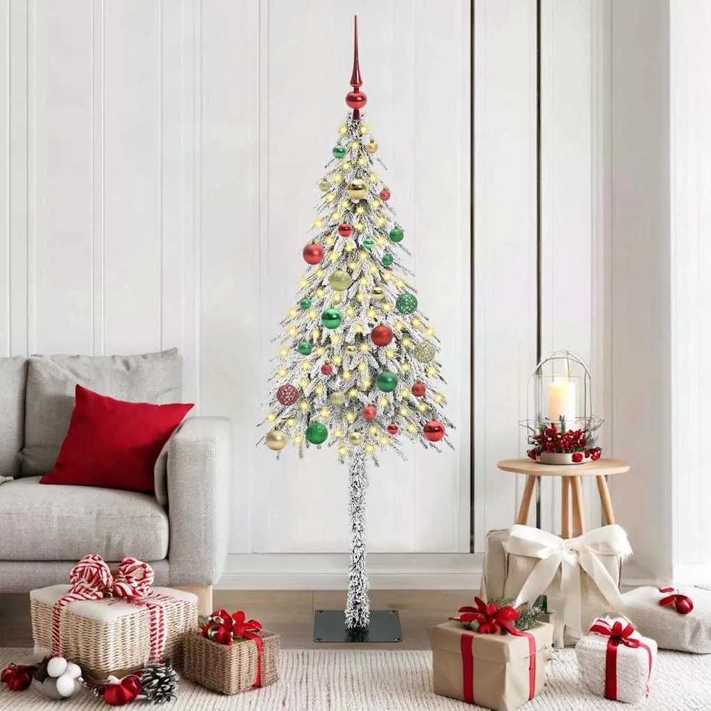 vidaXL Árvore de Natal com 150 LEDs com suporte Branco 150 cm PE e Aço