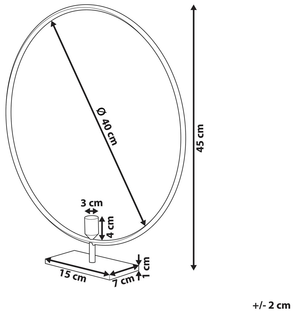 Castiçal em metal dourado 45 cm SERAM Beliani