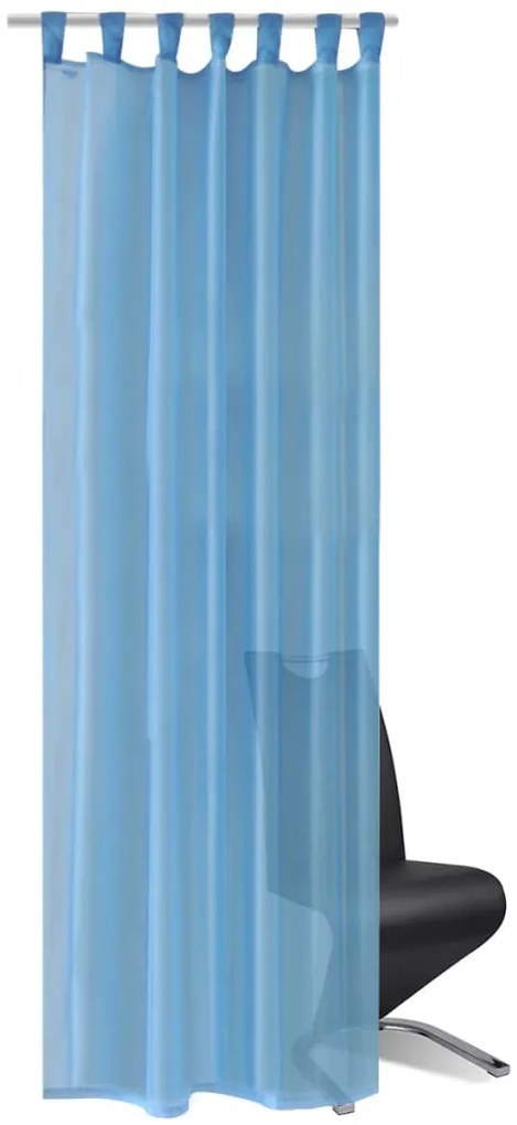 Cortina turquesa 140 x 245 cm 2 peças
