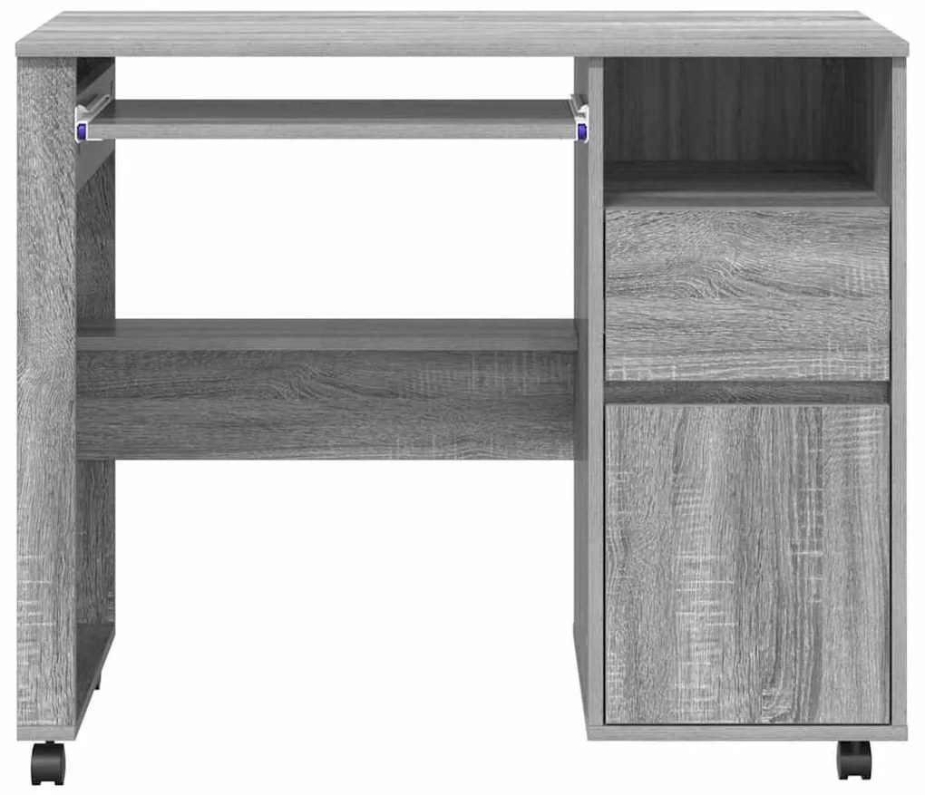 Mesa de Computador Cinza Cinza Sonoma Madeira Engenharia Médio