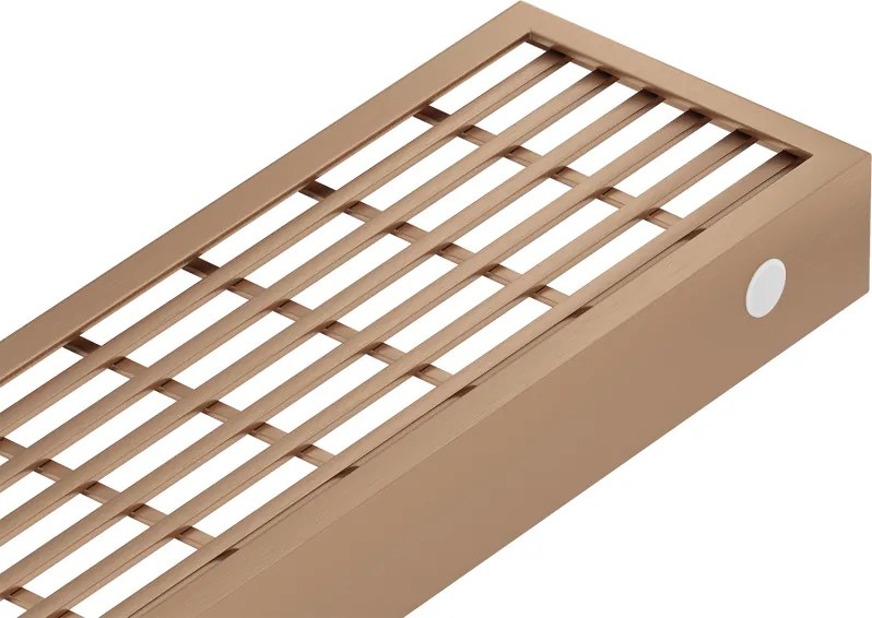 Mexen Flat M33 cobertura para ralo linear 100 cm, cobre escovado - 1C33100