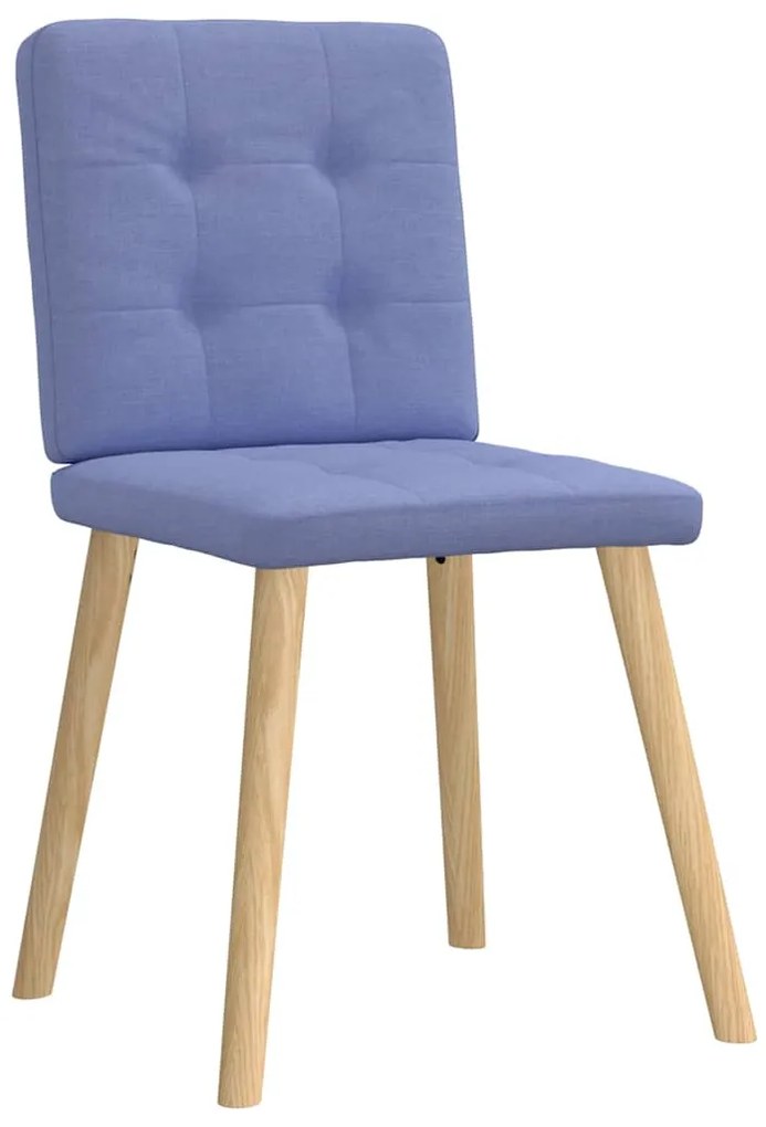 Cadeiras de jantar 2 pcs Jeans Tecido Azul