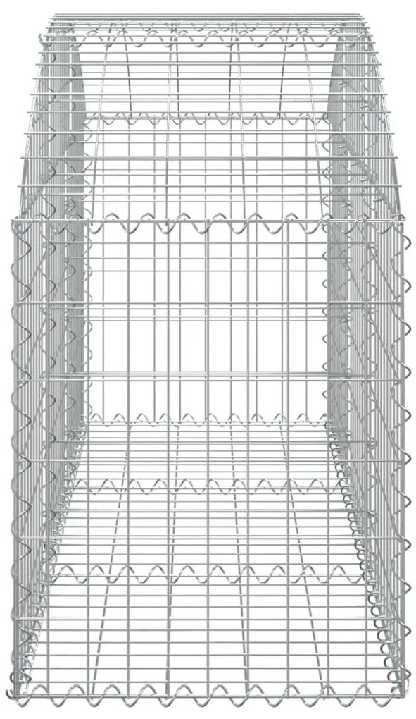 Cesto gabião arqueado 150x50x60/80 cm ferro galvanizado