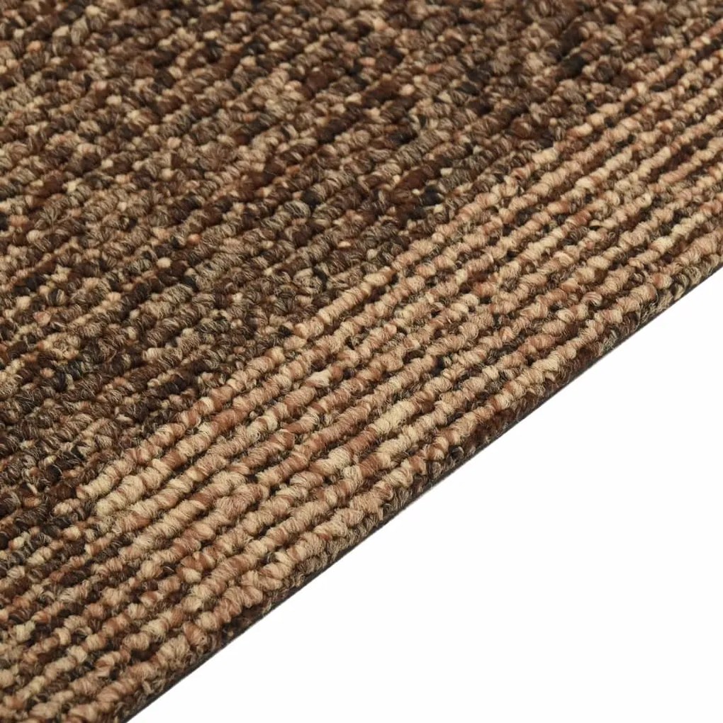 Ladrilhos de carpete para pisos 20 pcs 5 m² castanho