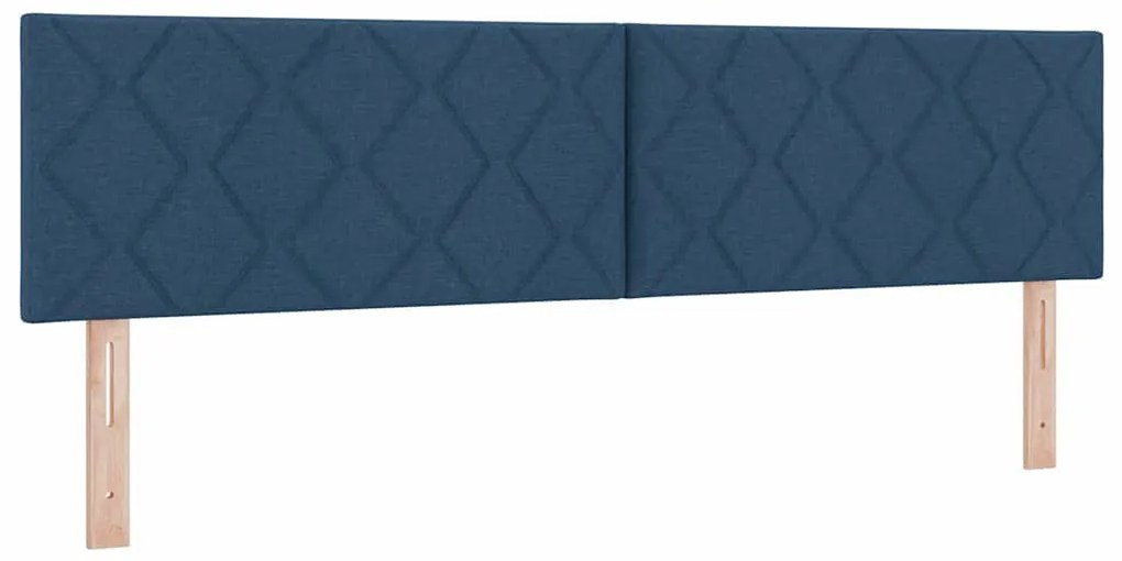 Cabeceira LED vidaXL Design Blocos de Diamantes Azul 180 cm Tecido