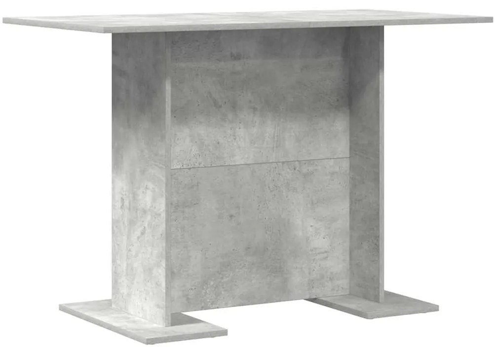 Mesa de jantar vidaXL Cinza Concreto 110x60x75 cm Madeira engenheirada