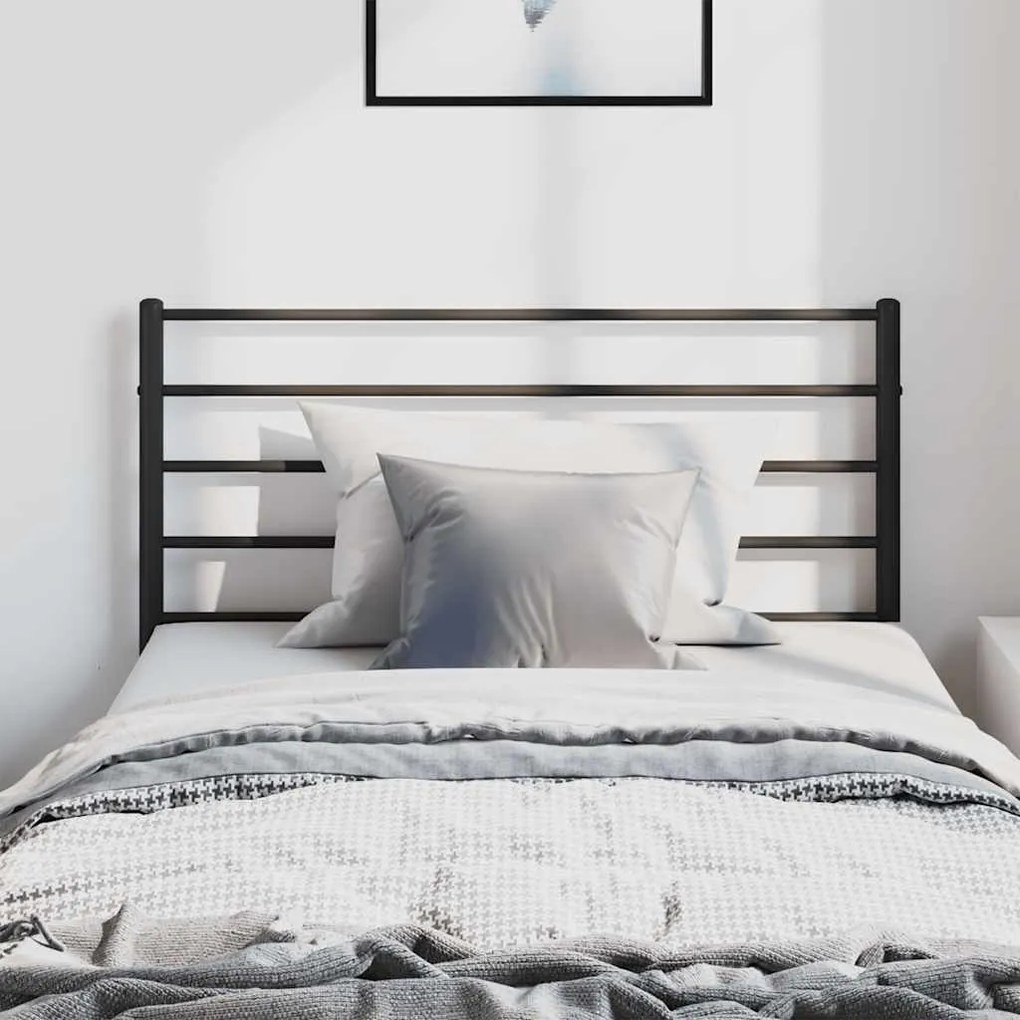 Cabeceira de cama 100 cm metal preto