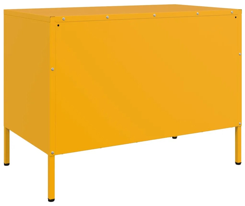 Móveis de TV 2 pcs 68x39x50,5 cm aço amarelo mostarda