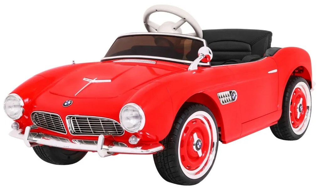 Carro elétrico para Crianças 12V BMW 507 Retro Rodas Eva, Assento de couro Vermelho