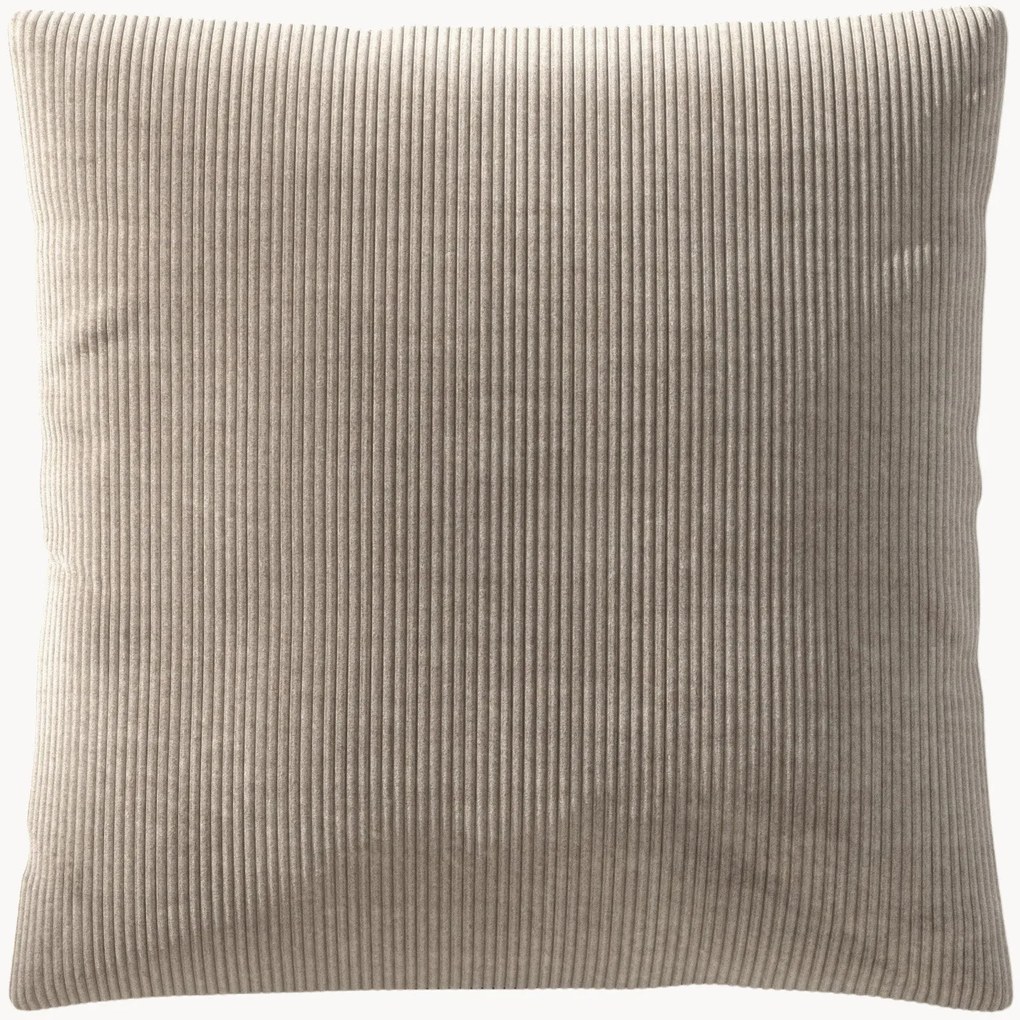 Almofada de sofá grande em bombazina Vetsak, 60 x 60 cm