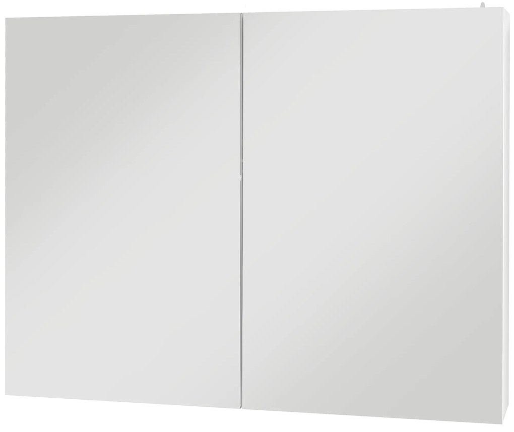 kleankin Armário de parede com espelho e iluminação LED para casa de banho 2 em 1, dim. 90L x 15l x 70A cm | Aosom Portugal