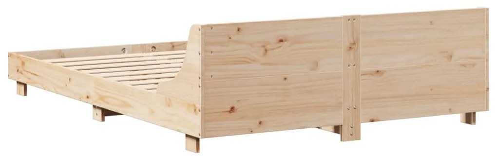 Cama sem colchão 140x190 cm madeira de pinho maciça