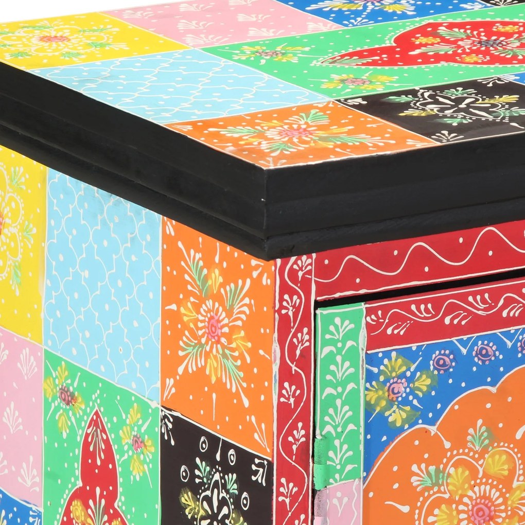 Mesa de Console vidaXL Multicolorida 50x30x75 cm em Madeira Sólida de