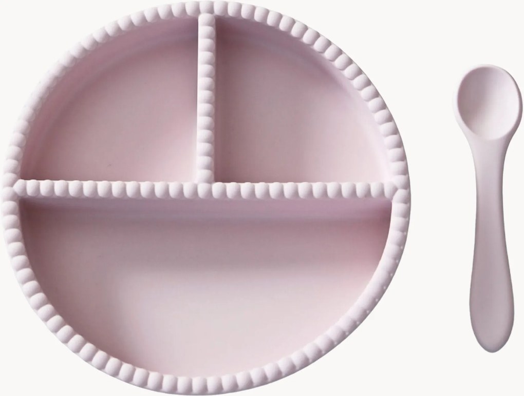Conjunto de refeição infantil em silicone Little Bubble, conjunto de 2