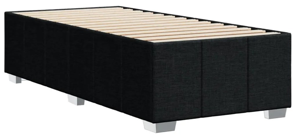 Estrutura de cama sem colchão 90x190 cm tecido preto