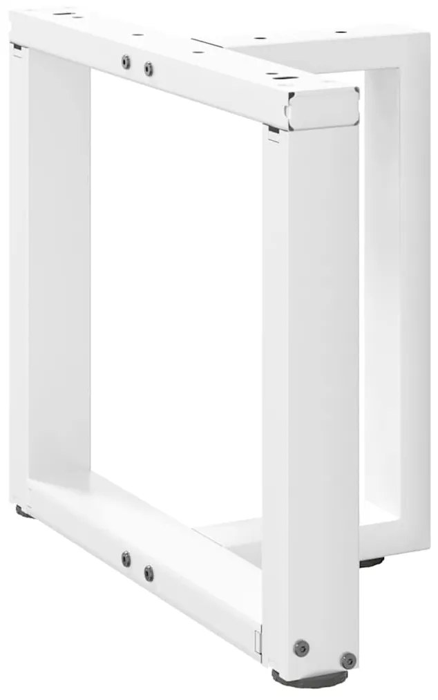Pés para mesa de centro em forma de T, 2 peças, branco, 50x25x(42-43)