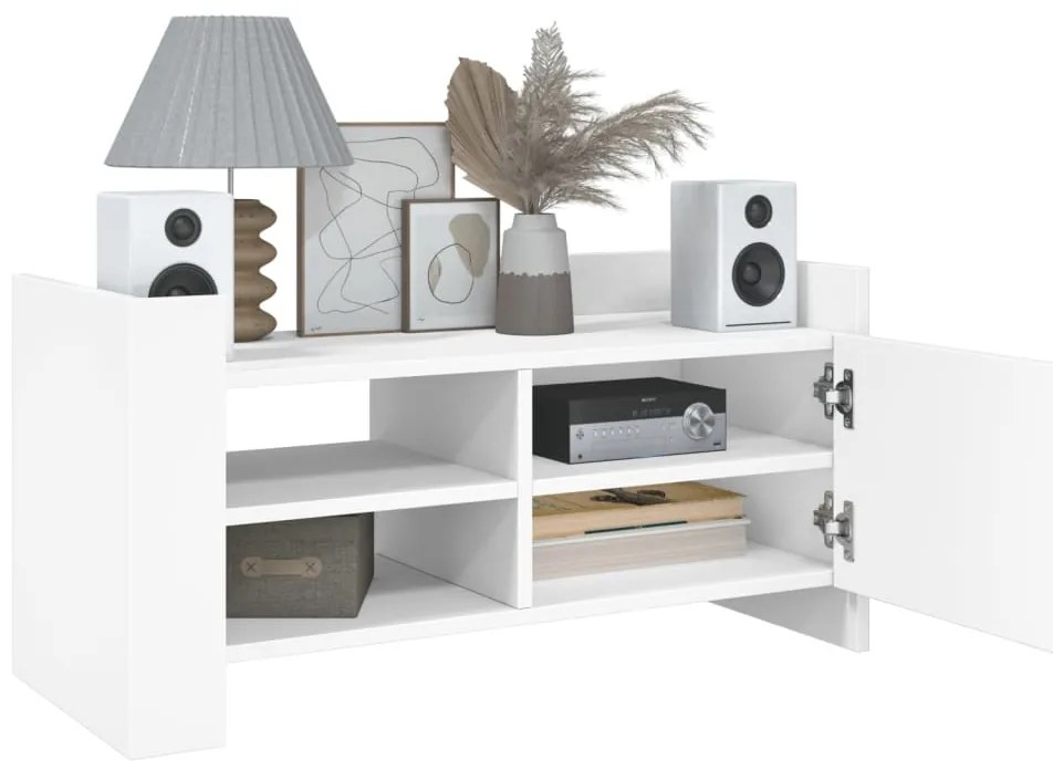 Móvel de TV 80x35x40 cm derivados de madeira branco