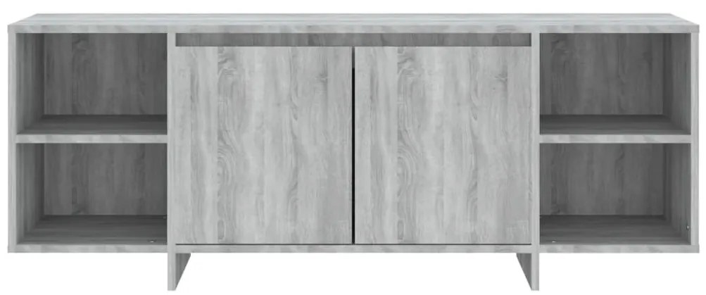 Móvel de TV 130x35x50 cm aglomerado cor sonoma cinzento