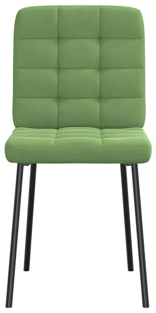 Cadeiras de jantar 2 pcs veludo verde-claro