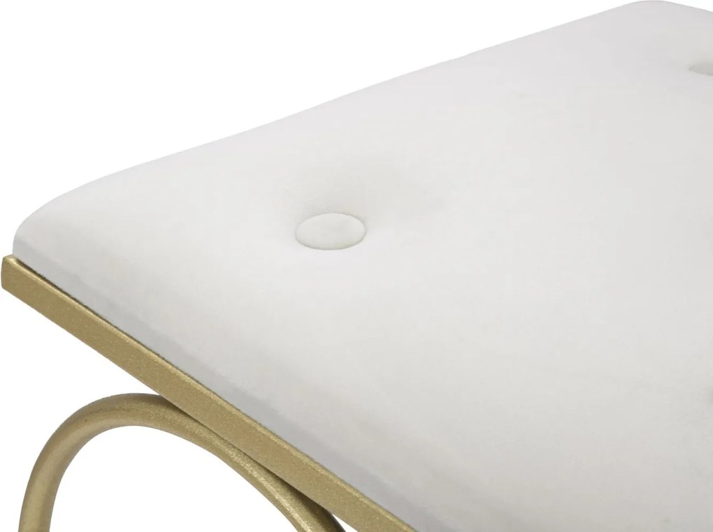 BANCO CORAÇÃO 50X37,5X51,5 CM DOURADO E CREME