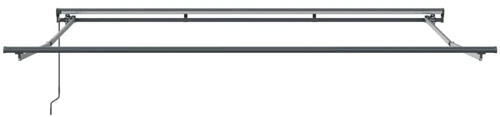 Toldo Retrátil Manual Antracite 400x300 cm Alumínio e Poliéster