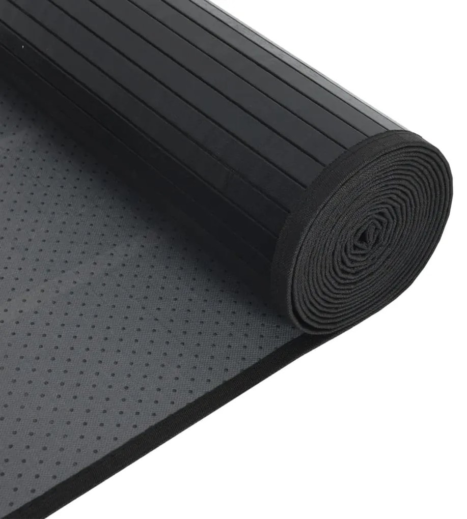 Tapete retangular 60x1000 cm bambu preto