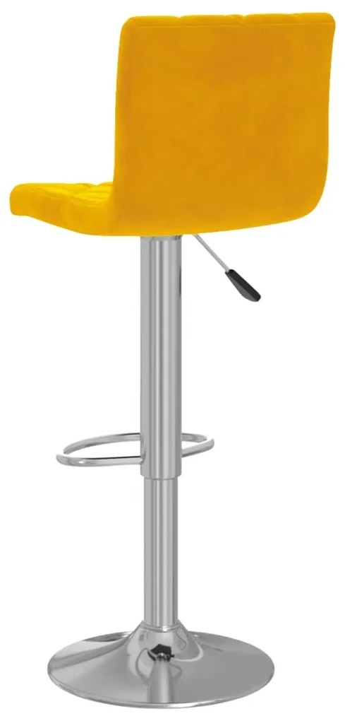 Bancos de bar 2 pcs veludo amarelo mostarda