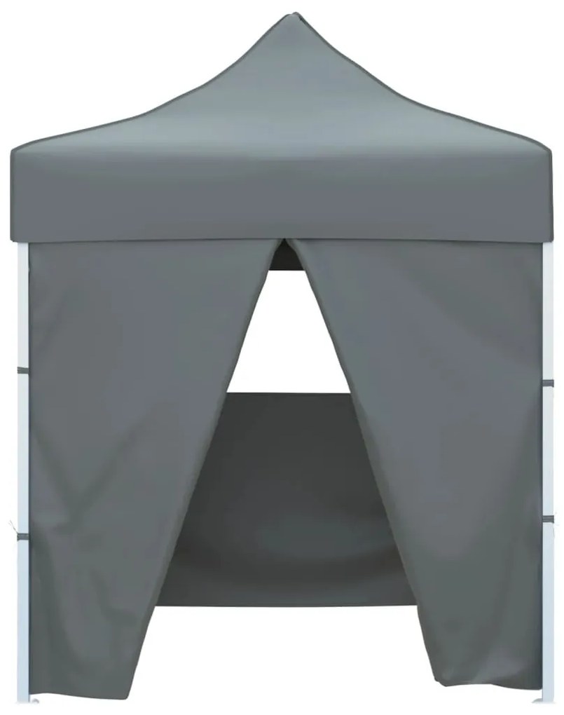 Tenda dobrável profissional festas 4 paredes 2x2m aço antracite