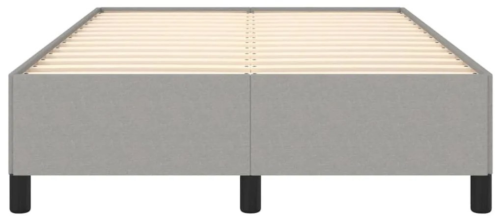 Estrutura de cama sem colchão 120x200 cm tecido cinzento-claro