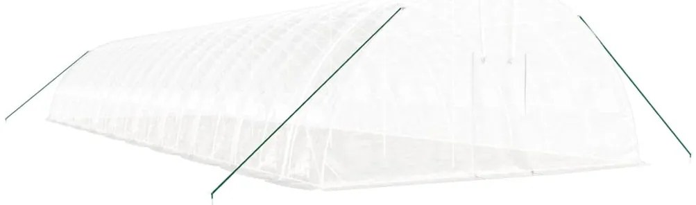 Estufa com estrutura de aço 120 m² 20x6x2,85 m branco
