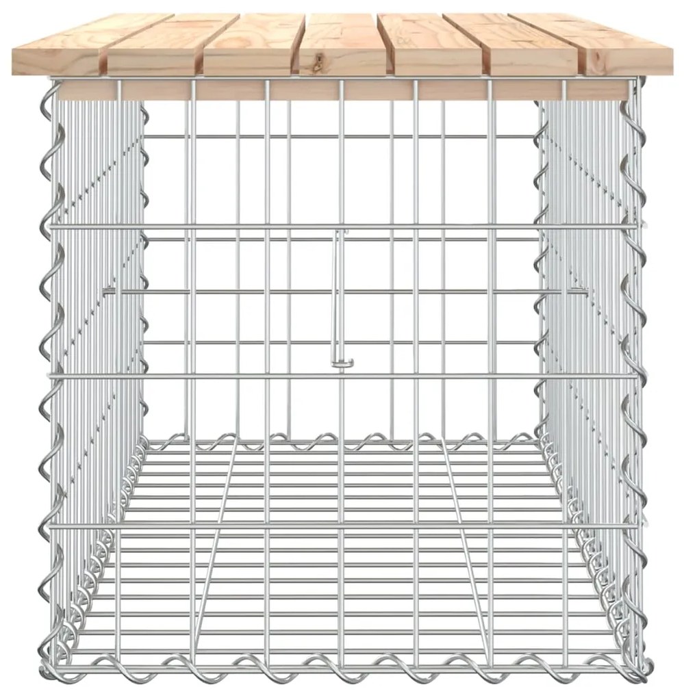 Banco de jardim c/ design gabião 83x44x42 cm pinho maciço