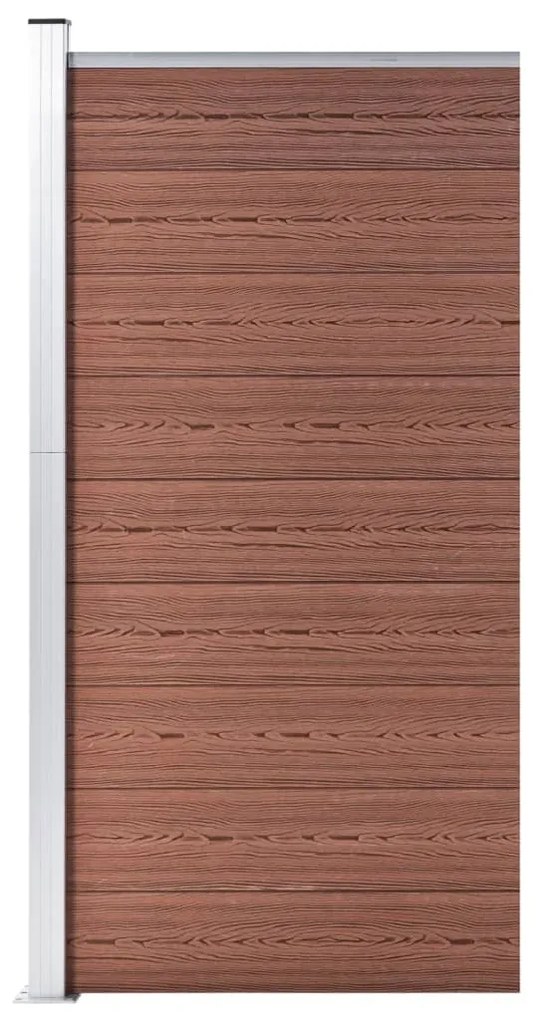 vidaXL Painel de cerca 95x186 cm WPC castanho
