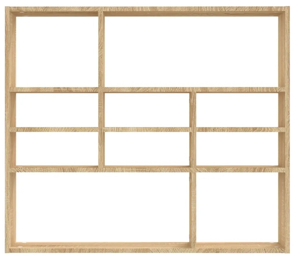 Estante de parede 90x16x78 cm contraplacado carvalho sonoma