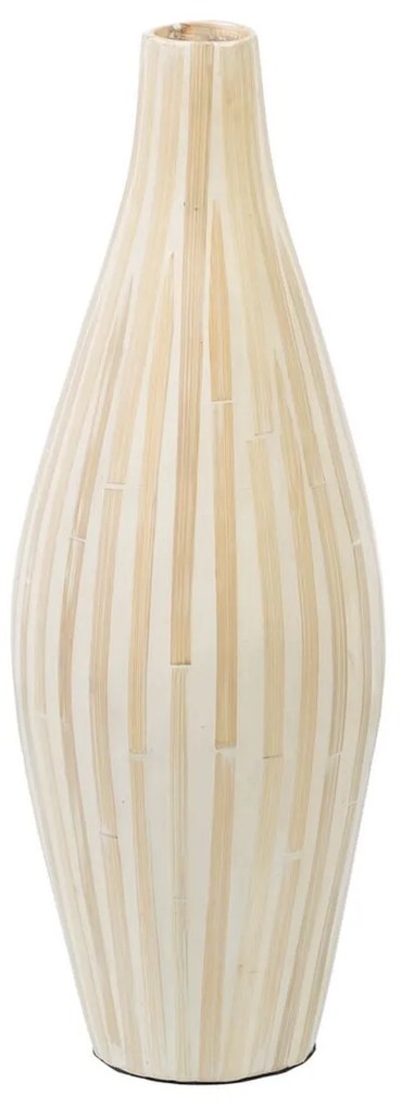 Vaso 18 X 18 X 52 cm Bege Bambu