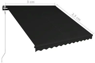 Toldo Retrátil Automático - Vários Tamanhos - Cinzento